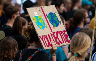 Bild: Demonstration für Klimaschutz